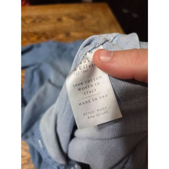 Frank & Eileen Mary Dress Performance Denim Distressed Vintage Wash Sz Small - Picture 5 of 5